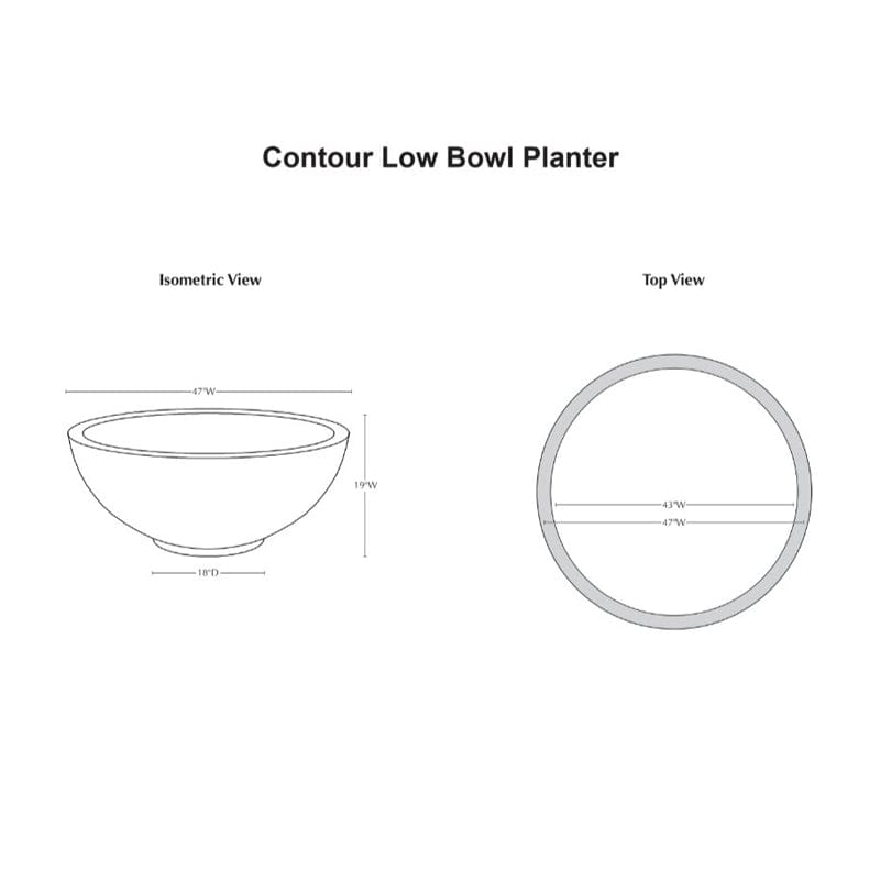 Contour Low Bowl 4719 - Outdoor Art Pros