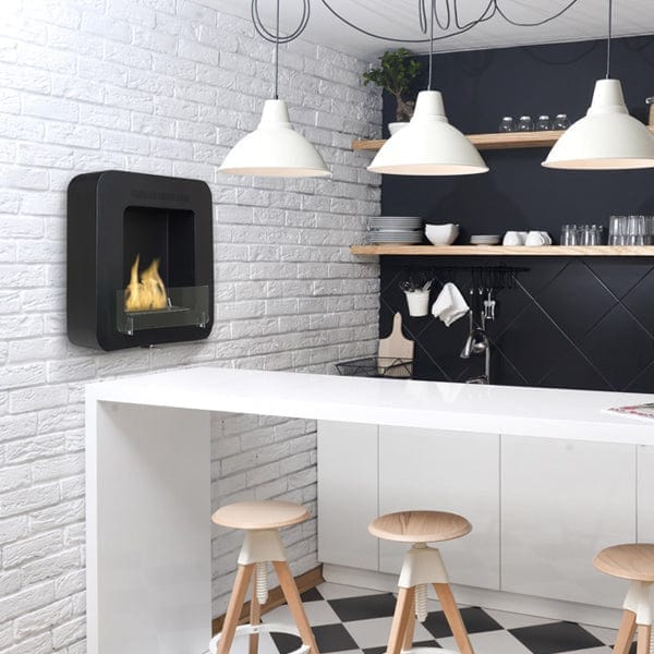 Eco-Feu Cosy Matte Black Biofuel Fireplace - Outdoor Art Pros