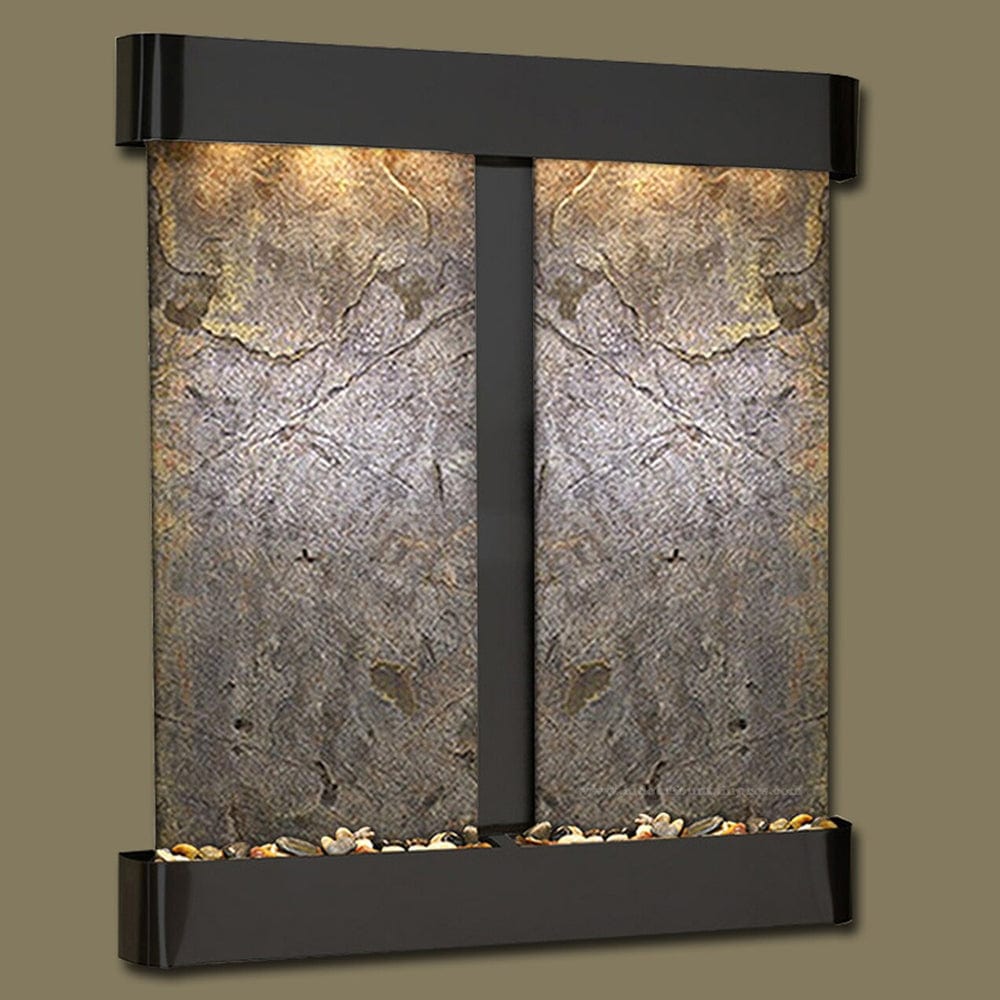 Cottonwood_Falls_with_Antique_Black_Copper_Trim_and_Green_Featherstone_with_Rounded_Corners - Outdoor Art Pros