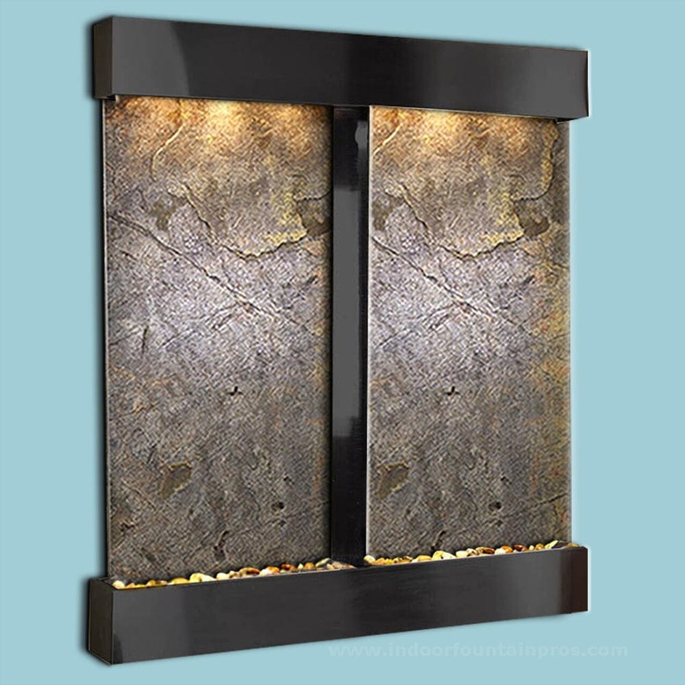 Cottonwood_Falls_with_Antique_Black_Copper_Trim_and_Green_Featherstone_with_Squared_Corners - Outdoor Art Pros