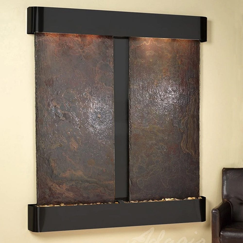 Cottonwood_Falls_with_Antique_Black_Copper_Trim_and_Rajah_Featherstone_with_Rounded_Corners - Outdoor Art Pros