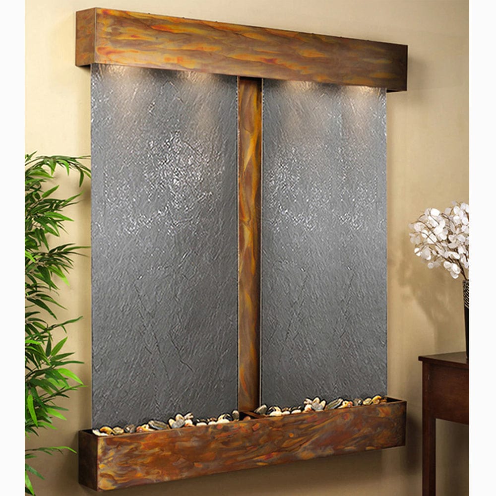 Cottonwood_Falls_with_Rustic_Copper_Trim_and_Black_Featherstone_with_Squared_Corners - Outdoor Art Pros
