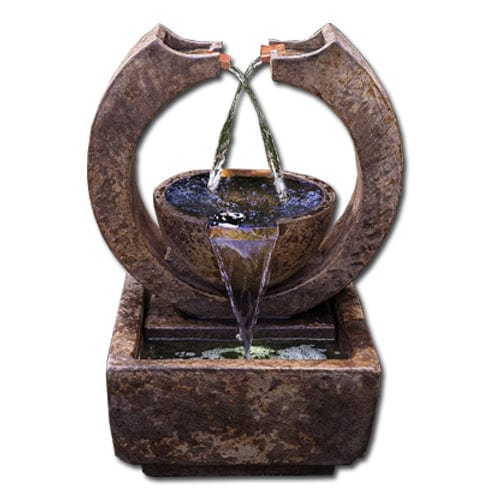 Crescent Two-Spill Fountain - Outdoor Art Pros