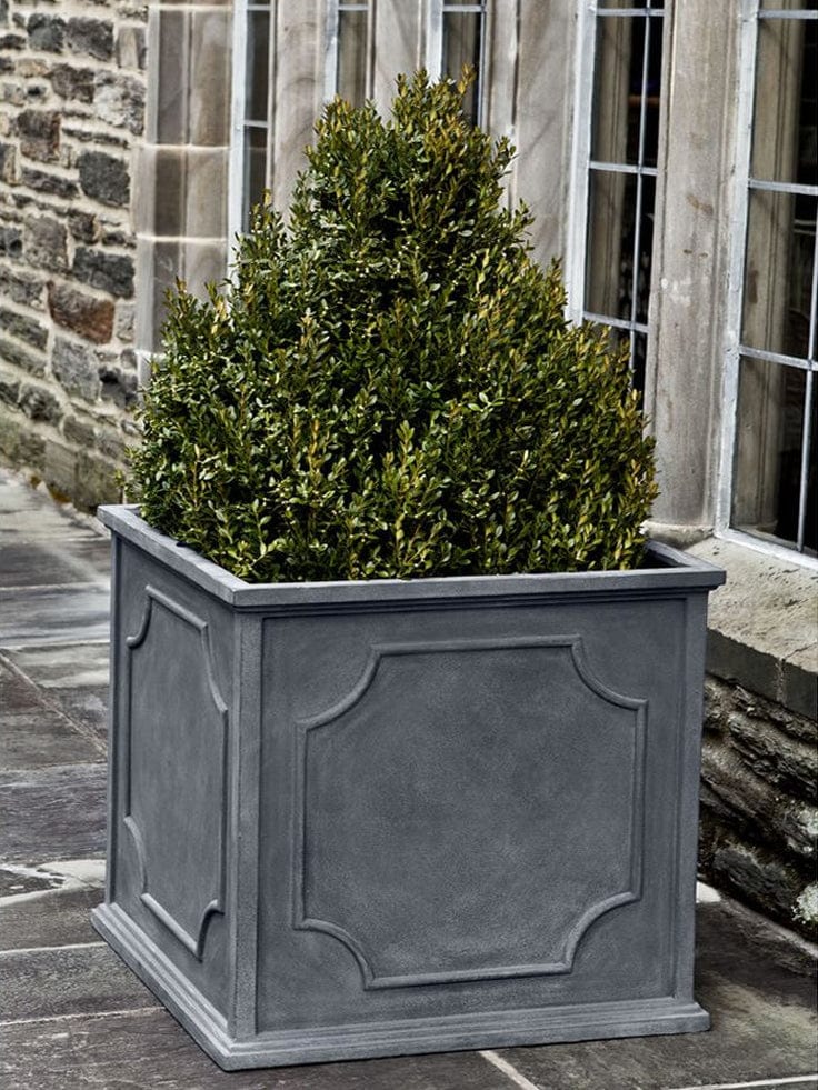 Cumberland Small Square Lead Lite Planter - Outdoor Art Pros