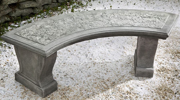 Curved Leaf Garden Bench - Outdoor Art Pros