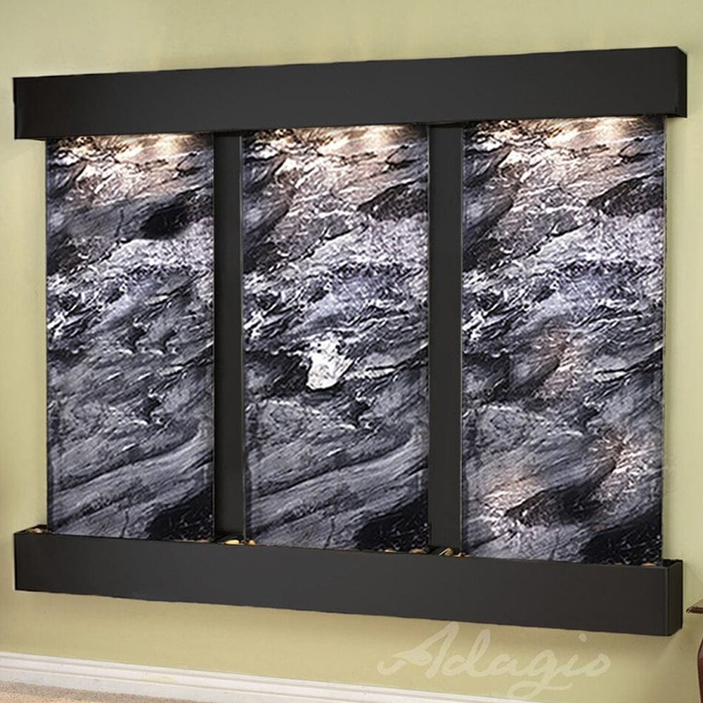 Deep_Creek_Falls_Black_Spider_Marble_Blackened_Copper_Squared_Corners - Outdoor Art Pros