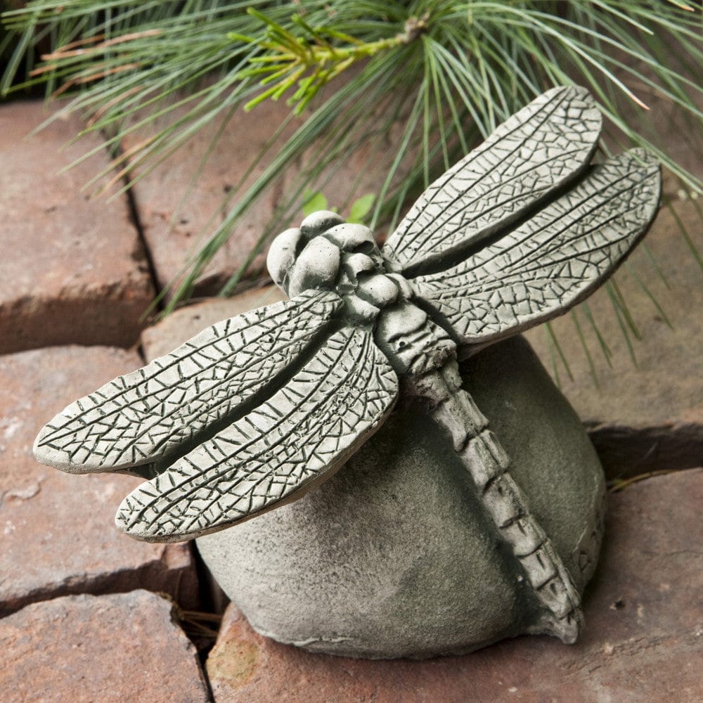Dragonfly Cast Stone Garden Statue - Outdoor Art Pros