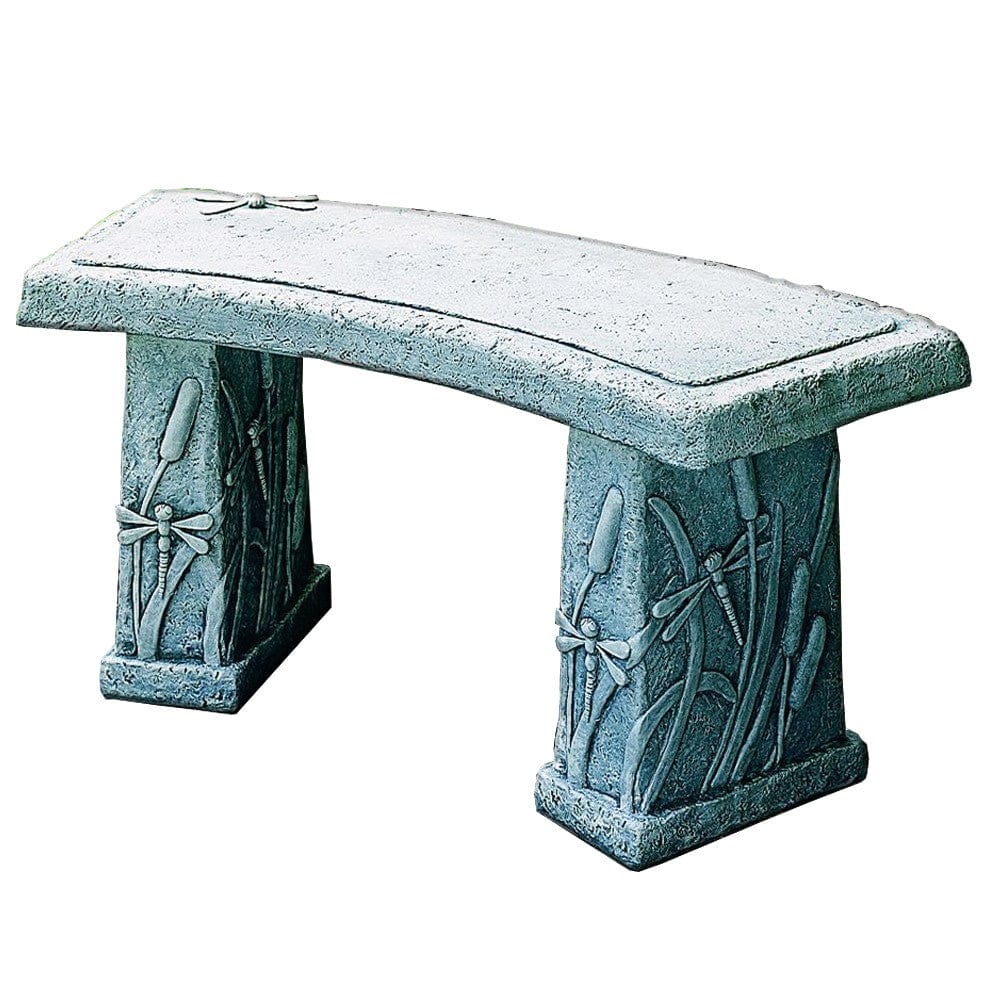 Dragonfly Curved Garden Bench - Outdoor Art Pros