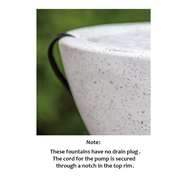 Geo Tabletop Fountain-Terrazzo - Outdoor Art Pros