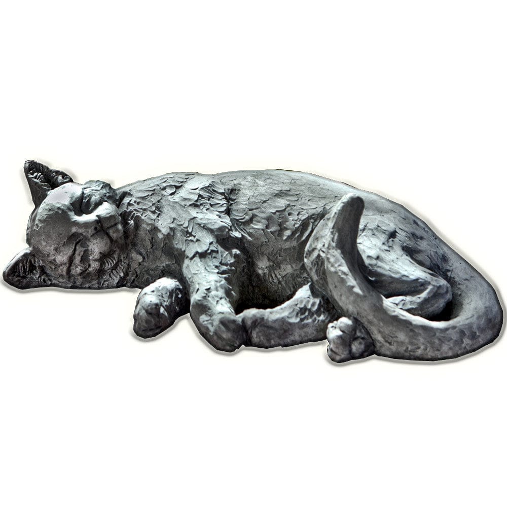 Dreaming Kitty Cast Stone Garden Statue - Outdoor Art Pros