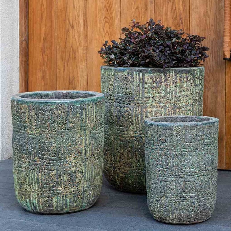 Eero Planter Set of 3 in Angkor Green Mist - Outdoor Art Pros