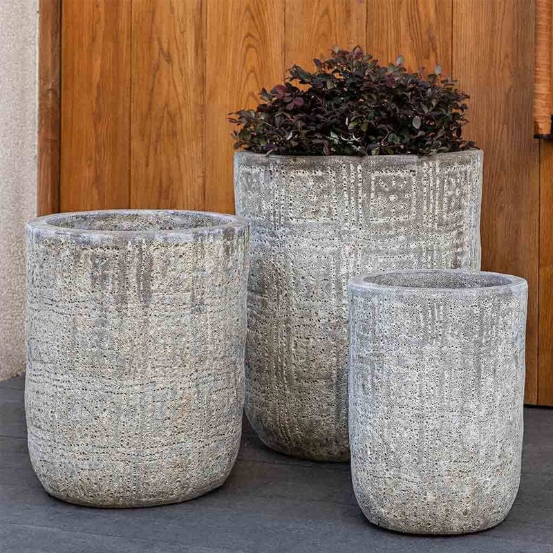 Eero Planter Set of 3 in Angkor Light Grey - Outdoor Art Pros