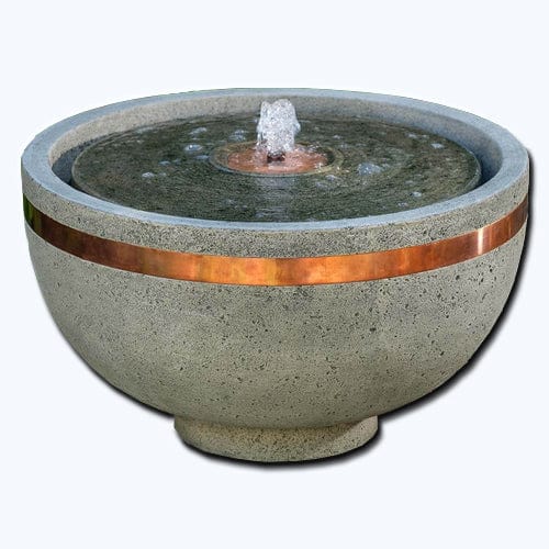 El Sol Copper Banded Fountain - Outdoor Art Pros