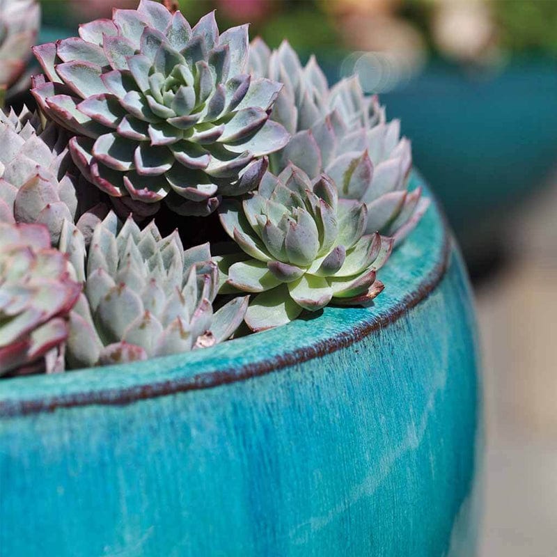 Ellesmere Planter Set of 3 in Aqua - Outdoor Art Pros