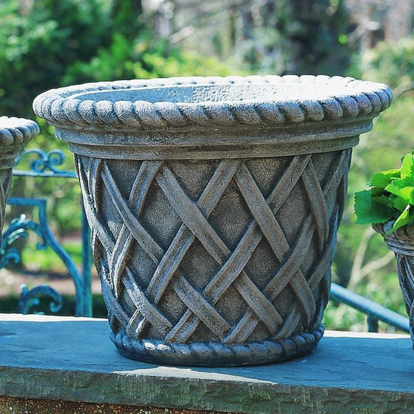 English Weave Large Garden Planter - Outdoor Art Pros