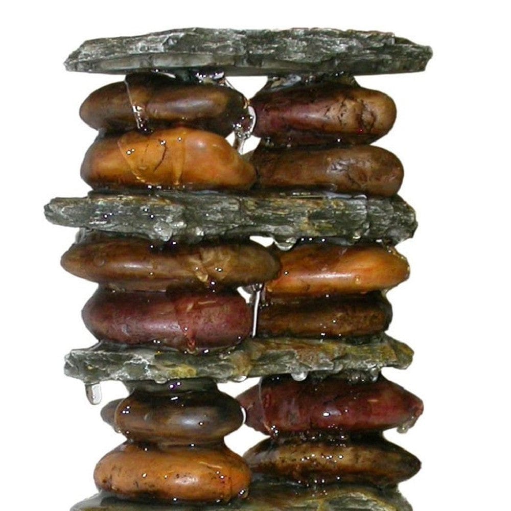 Eternity Tabletop Fountain: Stacked Rocks - Outdoor Art Pros