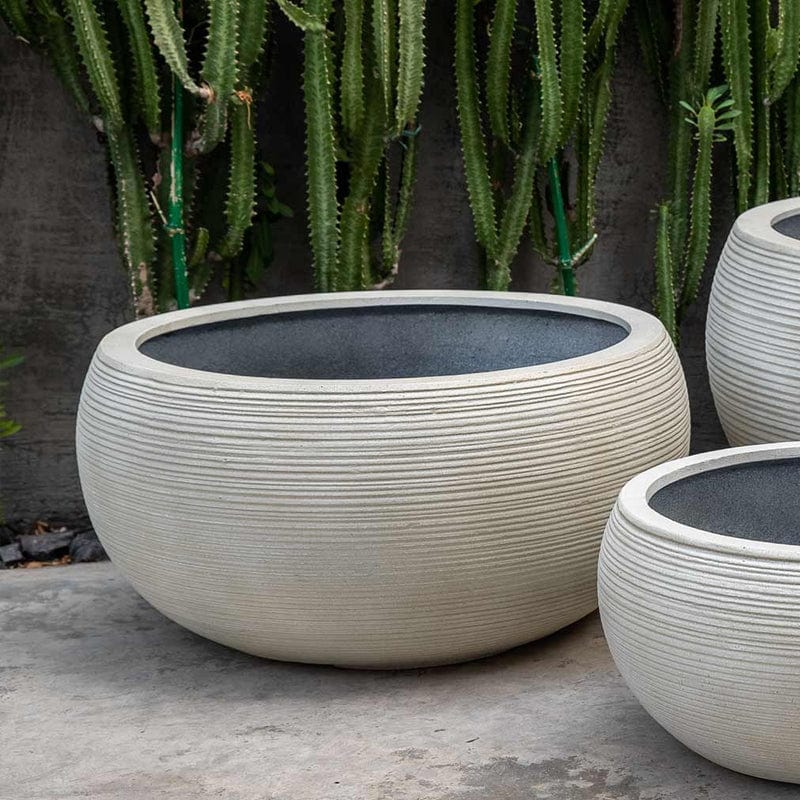 Exton Bowl Planter Ivory Lite - Outdoor Art Pros