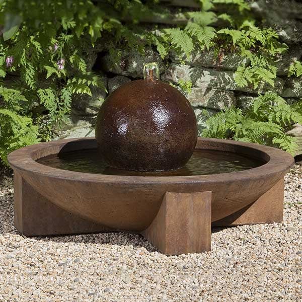 Low Zen Sphere Garden Water Fountain - Outdoor Art Pros