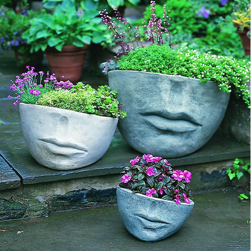 Faccia Contemporary Garden Planter - Set of 3 - Outdoor Art Pros