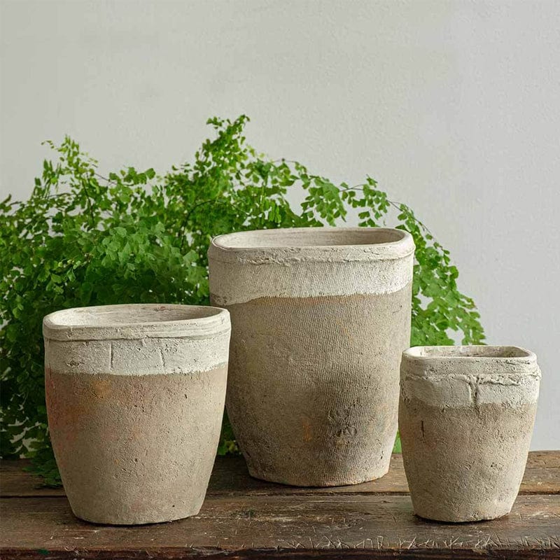 Farmer’s Pot Squared Cylinder - Set of 12 in Cotswold White - Outdoor Art Pros