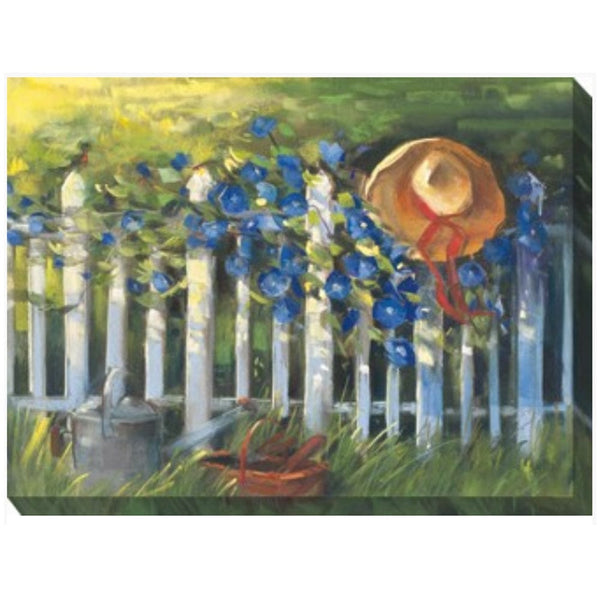 Farmhouse Fence Outdoor Canvas Art - Outdoor Art Pros