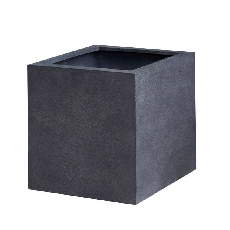 Farnley Cube Planter 2424 Charcoal Premium Lite - Outdoor Art Pros