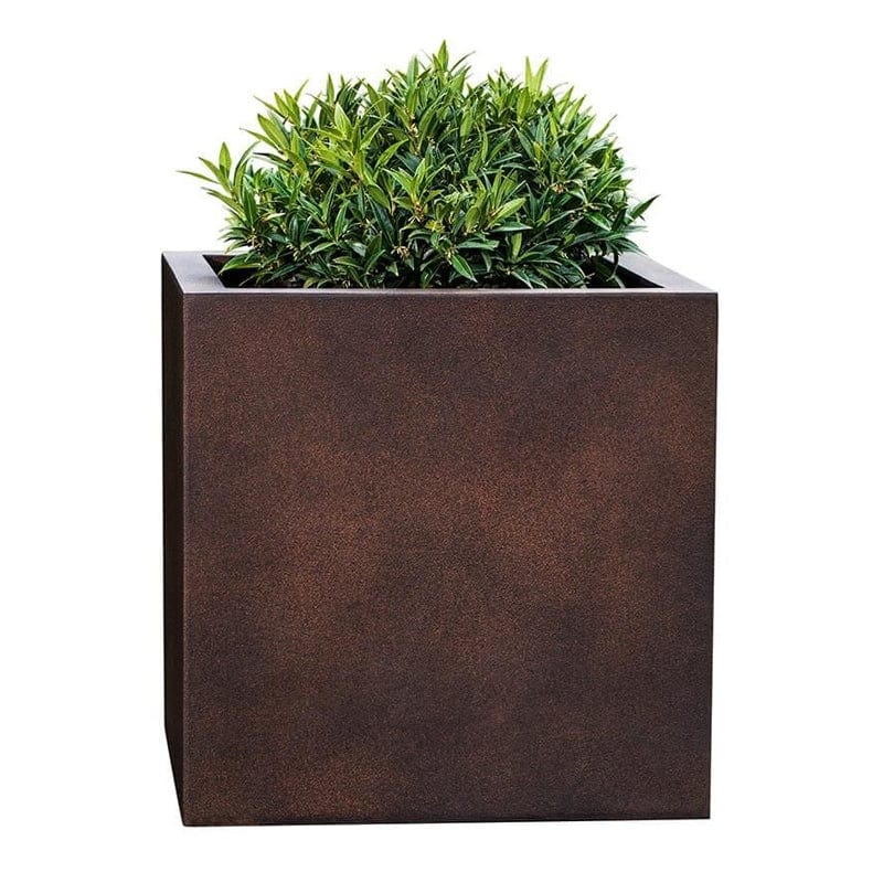 Farnley Cube Planter 2828 Rust Lite® - Outdoor Art Pros