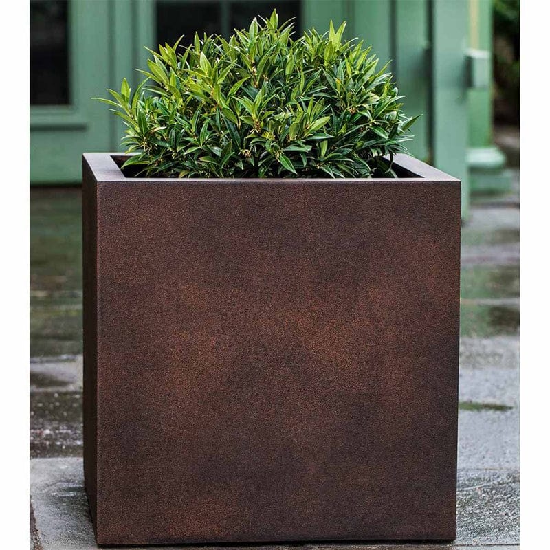 Farnley Cube Planter 3636 in Rust Lite® - Outdoor Art Pros