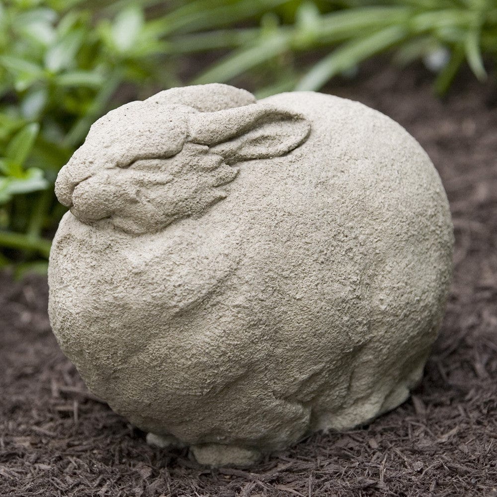Fat Rabbit Cast Stone Garden Statue - Outdoor Art Pros