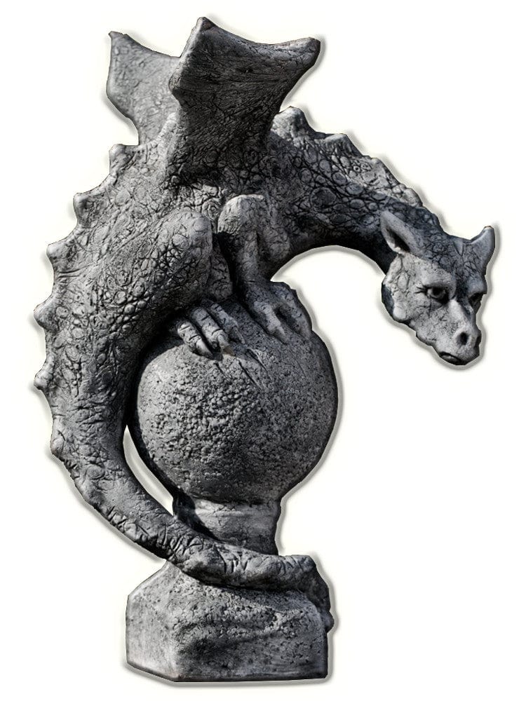 Fiona Winged Dragon Cast Stone Garden Statue - Outdoor Art Pros