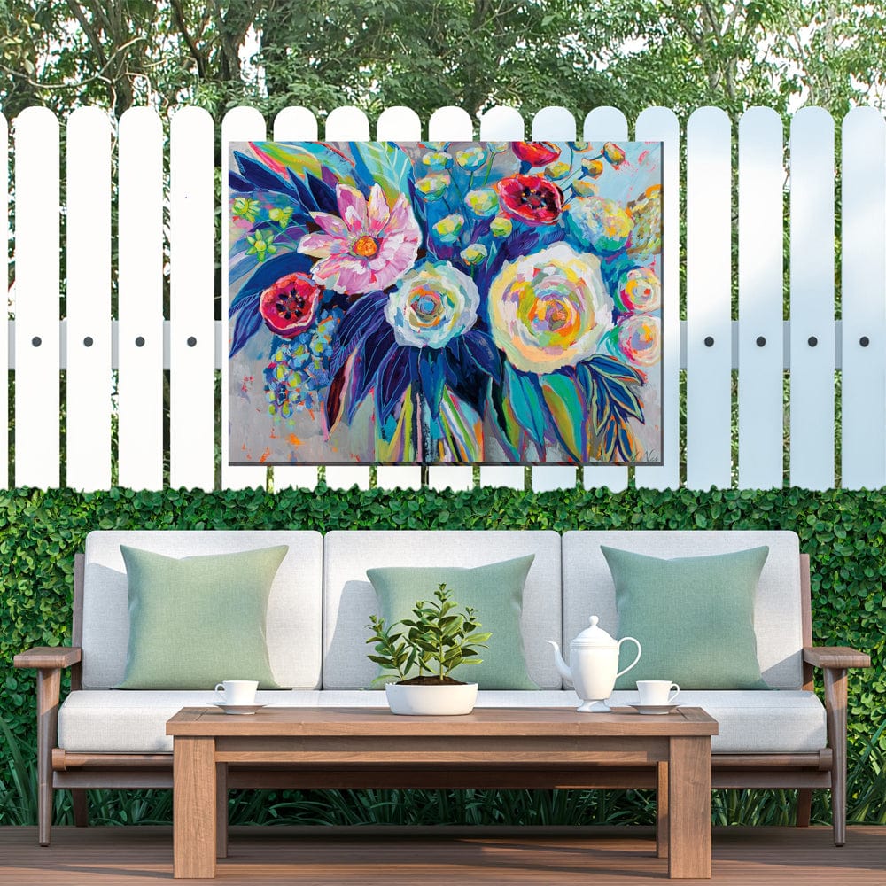 Floral Array Outdoor Canvas Art - Outdoor Art Pros