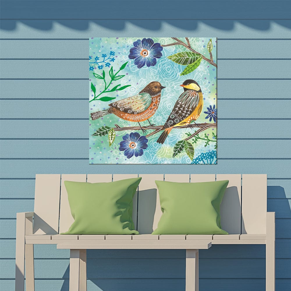 Floral Flight Outdoor Canvas Art - Outdoor Art Pros