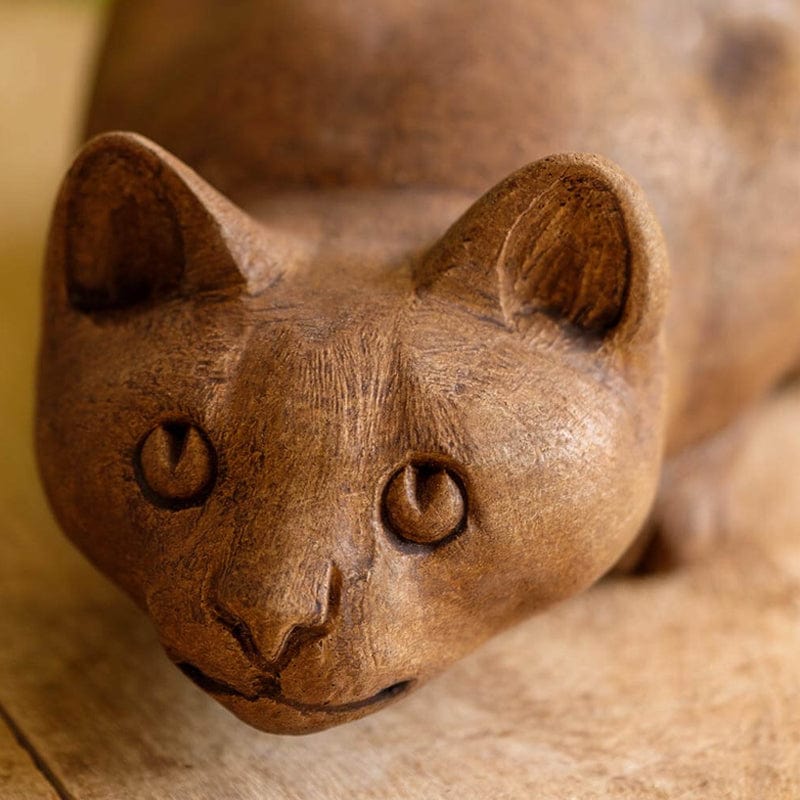 Folk Art Cat Statue - Outdoor Art Pros