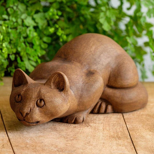 Folk Art Cat Statue - Outdoor Art Pros