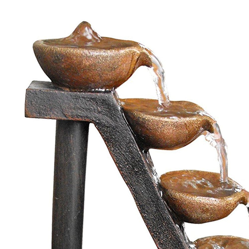 Four Tiered Step Tabletop Fountain - Outdoor Art Pros