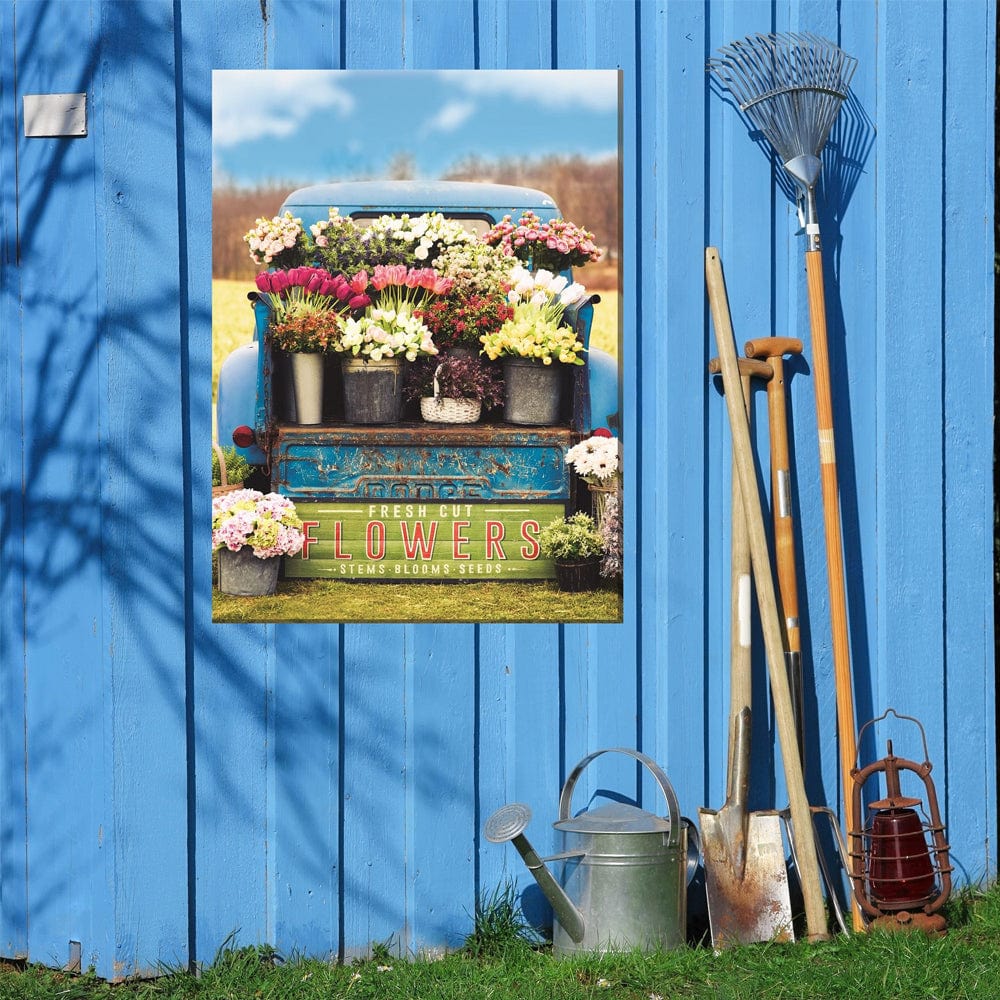 Fresh Flowers Outdoor Canvas Art - Outdoor Art Pros