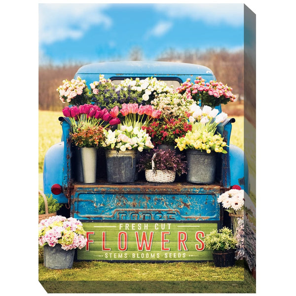 Fresh Flowers Outdoor Canvas Art - Outdoor Art Pros