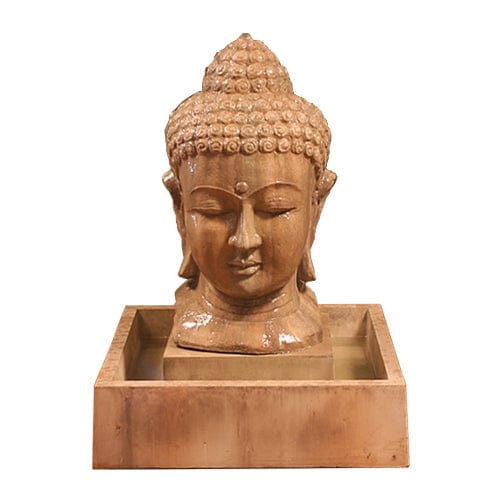 Buddha Head Garden Water Fountain - Fountains - Outdoor Art Pros