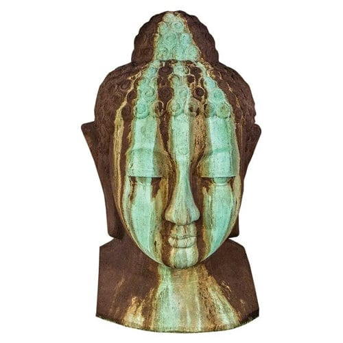 Extra Large Buddha Head Garden Sculpture - Outdoor Art Pros