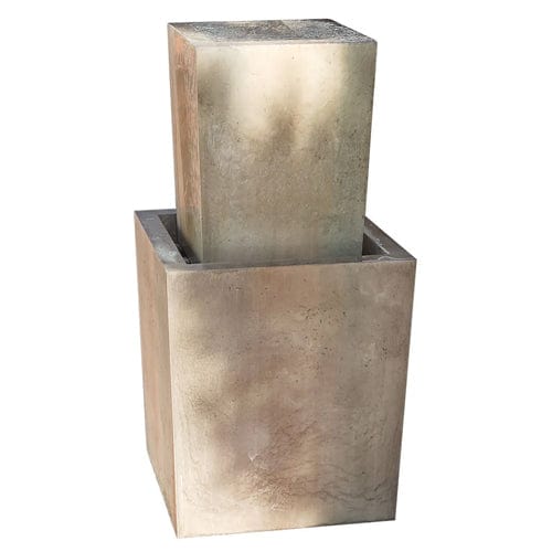 Fountain Squared Garden Water Fountain - Fountains - Outdoor Art Pros