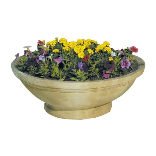 Wok Planters with Pedestal 24" - Outdoor Art Pros