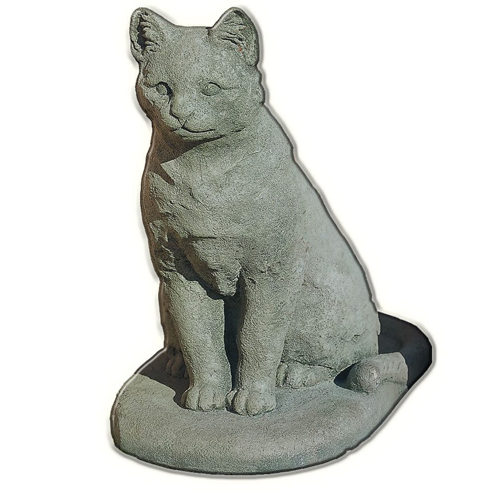 Curious Cat Cast Stone Garden Statue