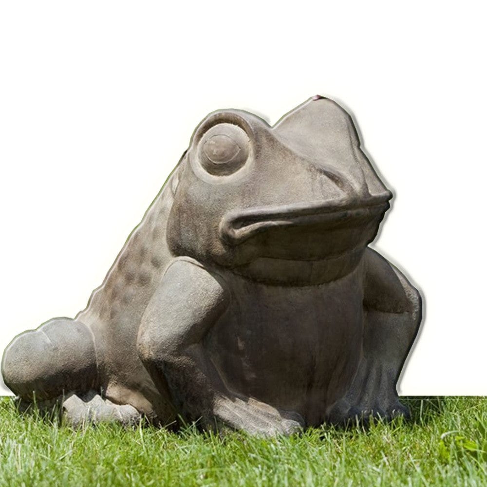 Giant Garden Frog Cast Stone Statue -Statuary - Outdoor Art Pros