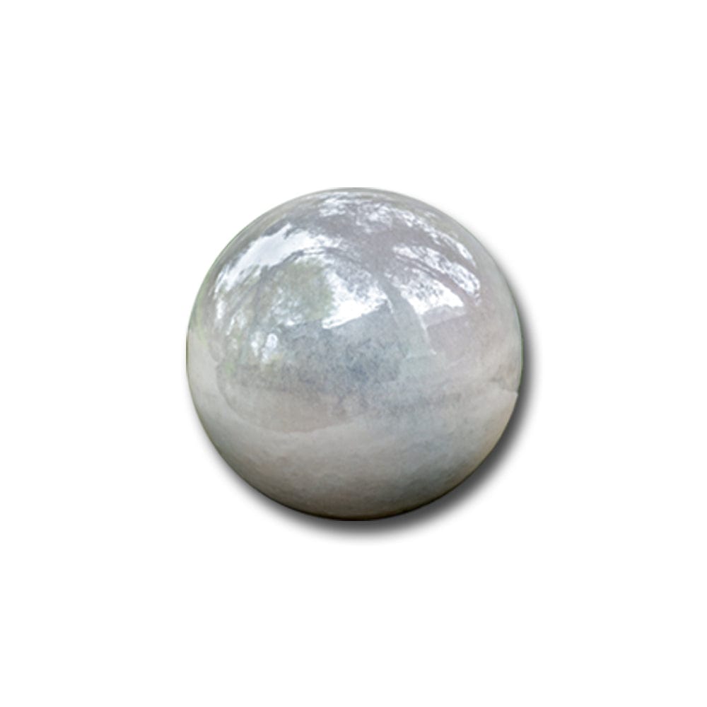 Glazed Sphere, Small-Pearl - Outdoor Art Pros