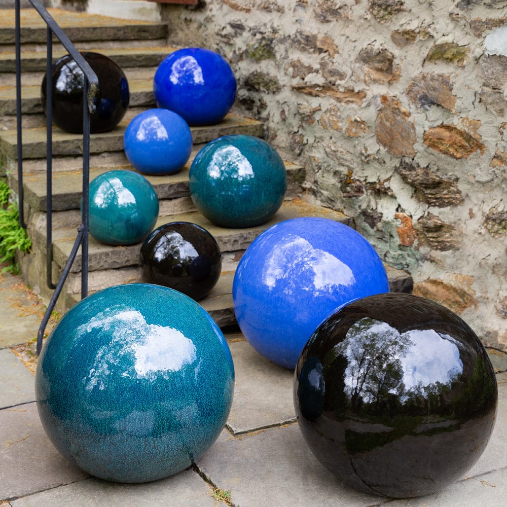 Small Glazed Sphere Garden Accent - Outdoor Art Pros