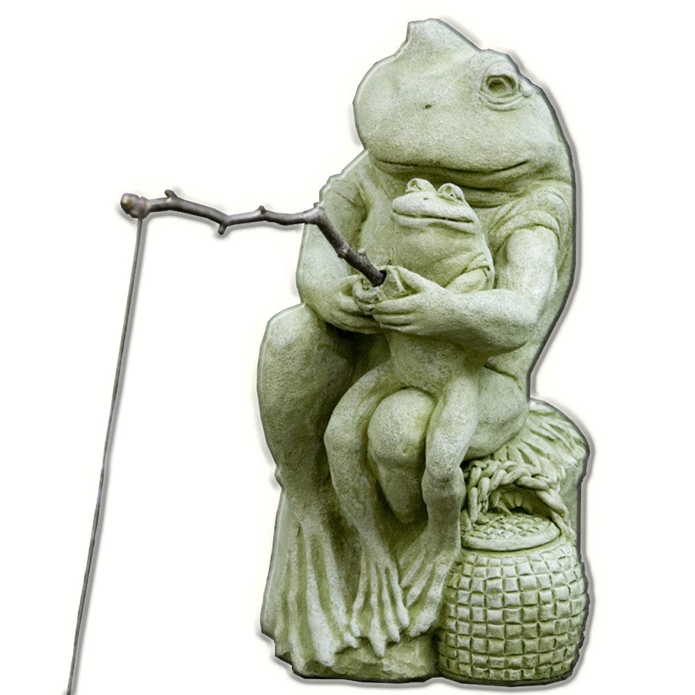 Gone Fishin' Cast Stone Garden Statue -Statuary - Outdoor Art Pros