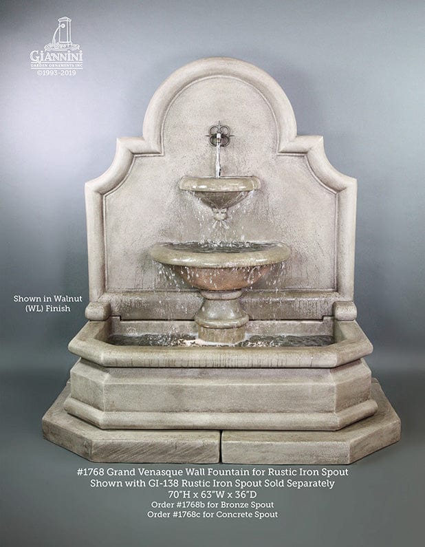 Grand Venasque Wall Fountain - Outdoor Art Pros