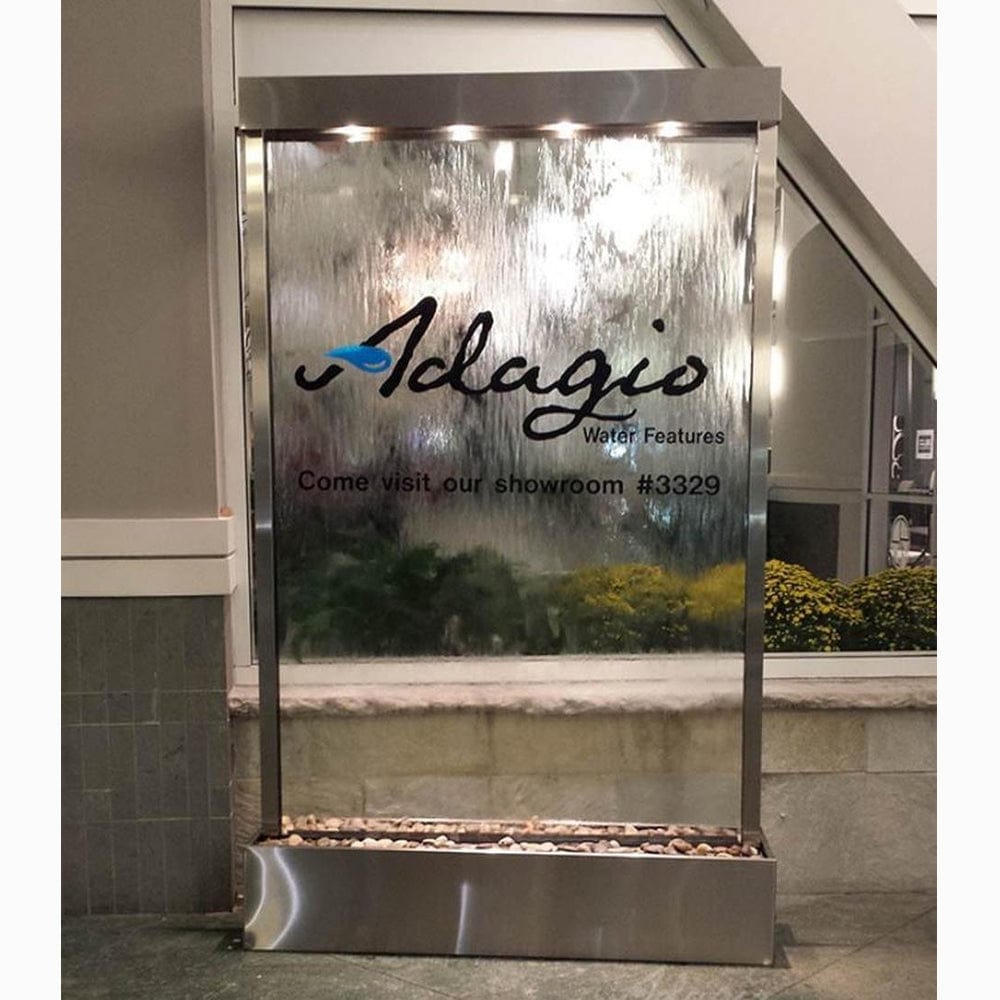 Grandeur_River_Centered_In_Base_-_Clear_Glass_-_Stainless_Steel - Outdoor Art Pros