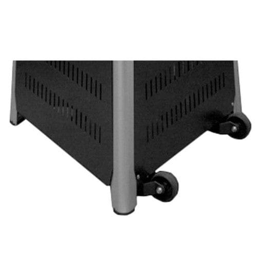 91" Tall Radiant Heat Glass Tube Outdoor Patio Heater in Matte Black  - Outdoor Art Pros