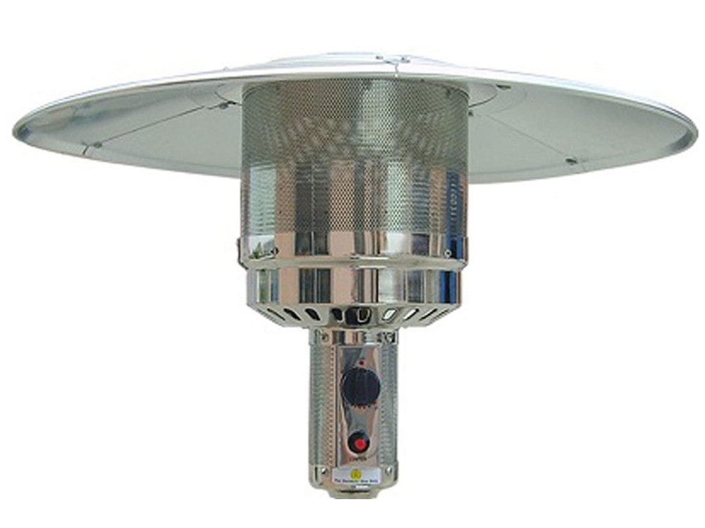 87" Hammered Silver/Stainless Steel Outdoor Patio Heater  - Outdoor Art Pros